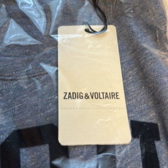 Zadig & Voltaire Willy Amour Long Sleeve Cotton Blend Graphic Tee M - Picture 5 of 7